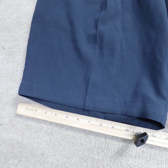 Nike Golf Mens Shorts 36 Blue Solid Poly Pleated Front 8" In - Picture 4 of 11